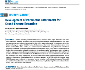 Development of Parametric Filter Banks for Sound Feature Extraction